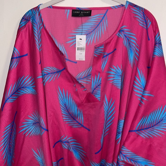 🌹NWT:LANE BRYANT RELAXED SPLIT-NECK KIMONO TOP - Picture 5 of 9